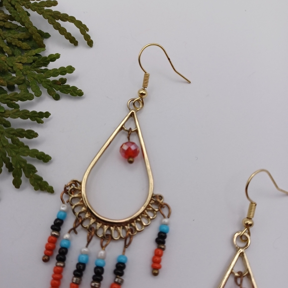 Handmade Chandelier Earrings - Picture 4 of 6